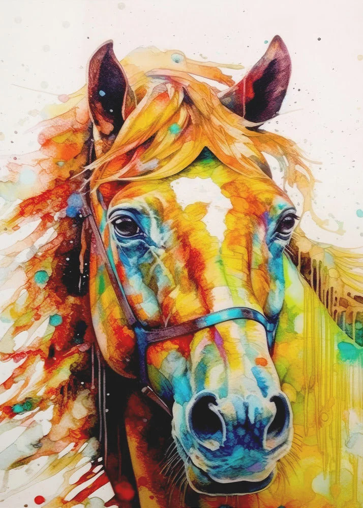 Watercolor Horse (10) - Image 2
