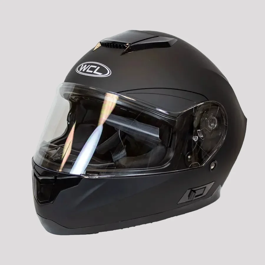 West Coast Leather Full Face Matte Black Motorcycle Helmet - Image 4