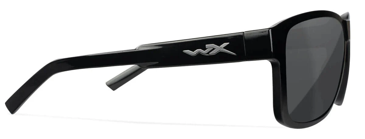 Wiley X WX TREK Sunglasses Matte Black Frame and CAPTIVATE Polarized Grey Lenses - Image 3