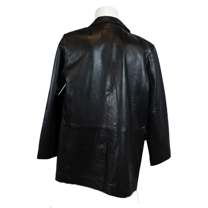 Women's Leather Trench Coat | Leather Jacket - Image 2