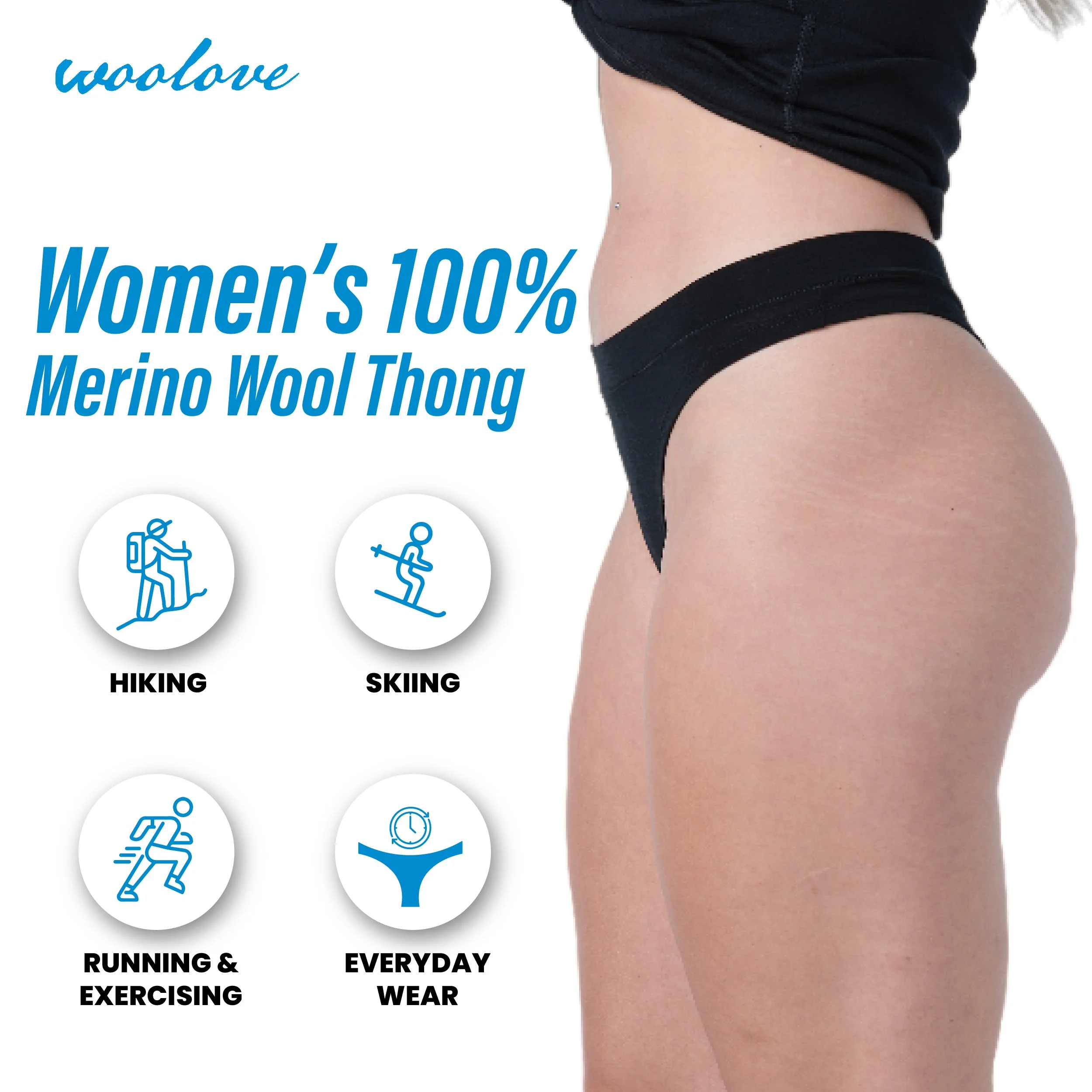 Women's Merino Wool Thong - Image 6