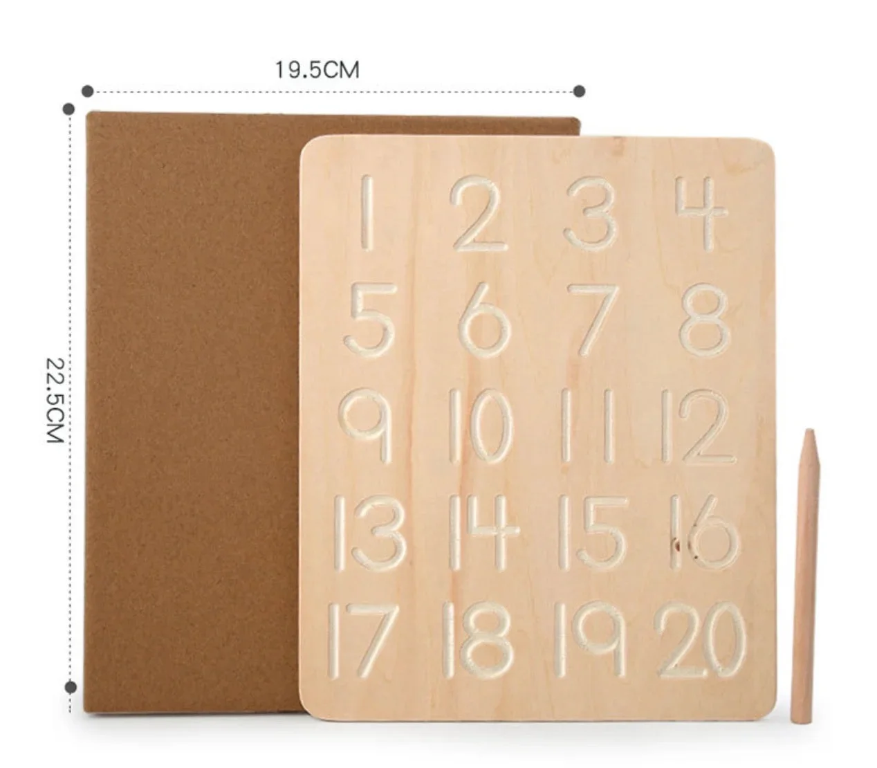 Wooden Alphabet & Number Tracing Board With Wooden Pen - Image 5