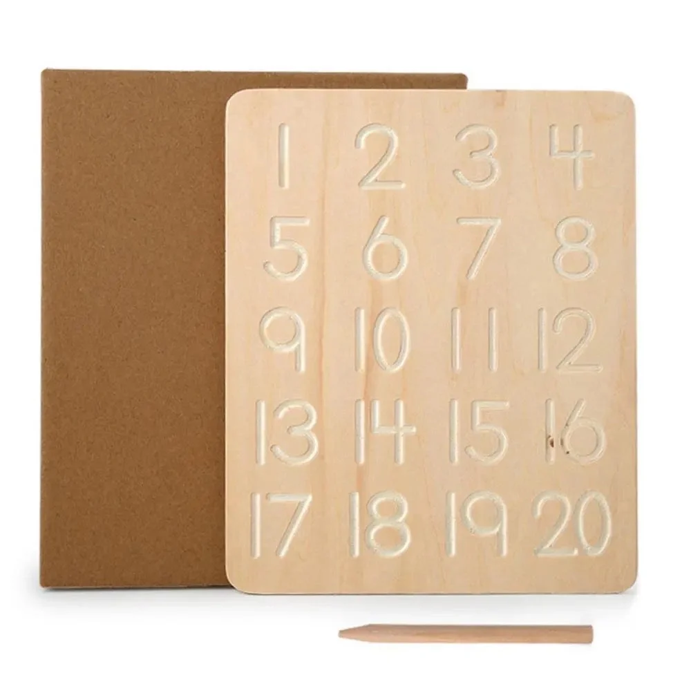 Wooden Alphabet & Number Tracing Board With Wooden Pen - Image 6