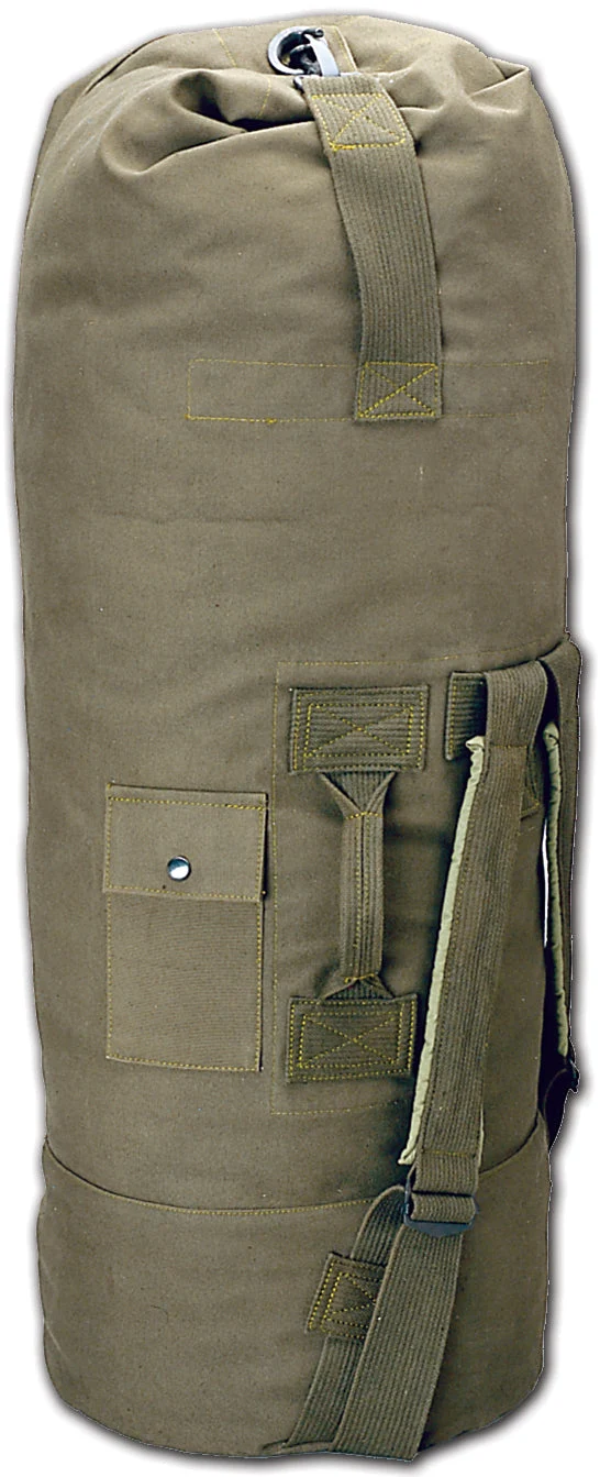 World Famous New Issue Duffle Bag with Padlock Ring Olive
