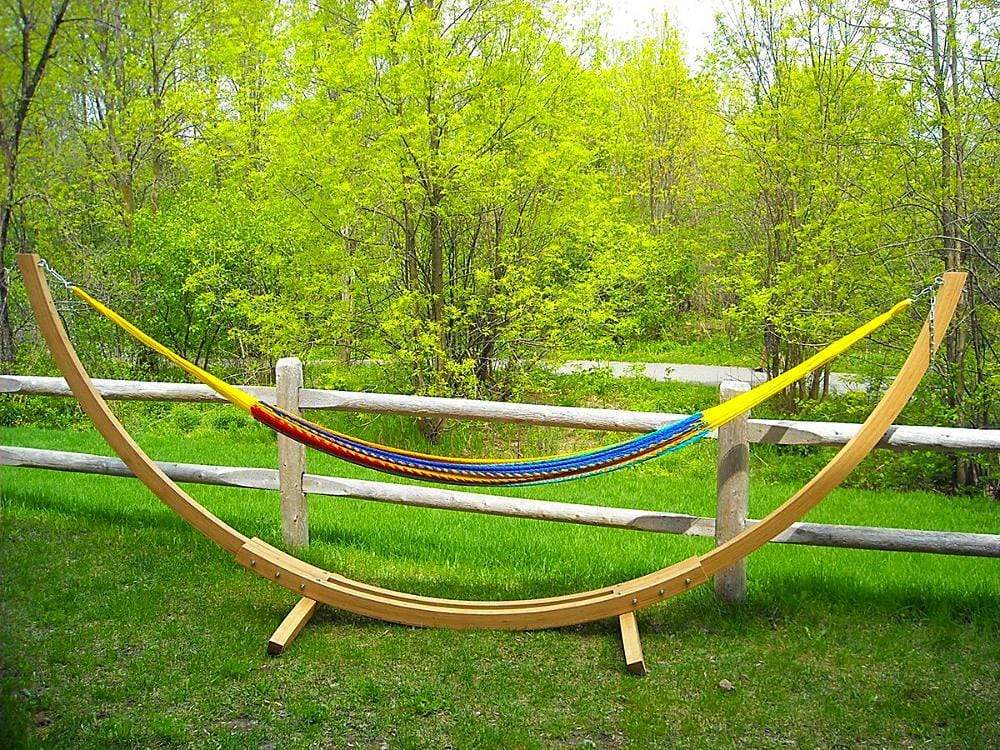XL Thick Cord Mayan Hammock with Bamboo Stand - Image 13