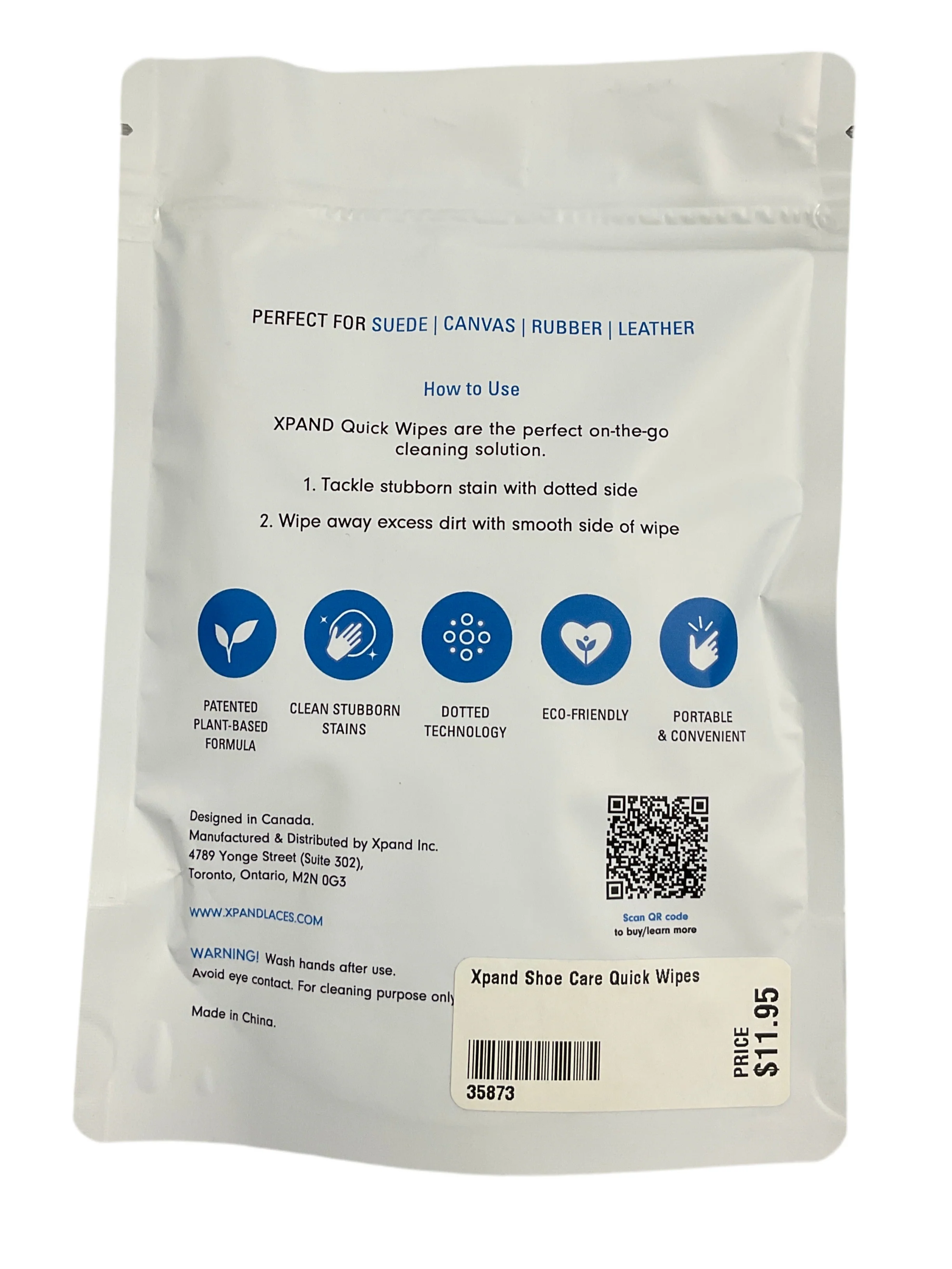 Xpand Shoe Care Quick Wipes - Image 2