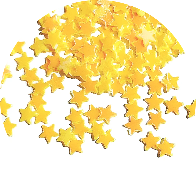 Yellow 5 pointed Star Glitter