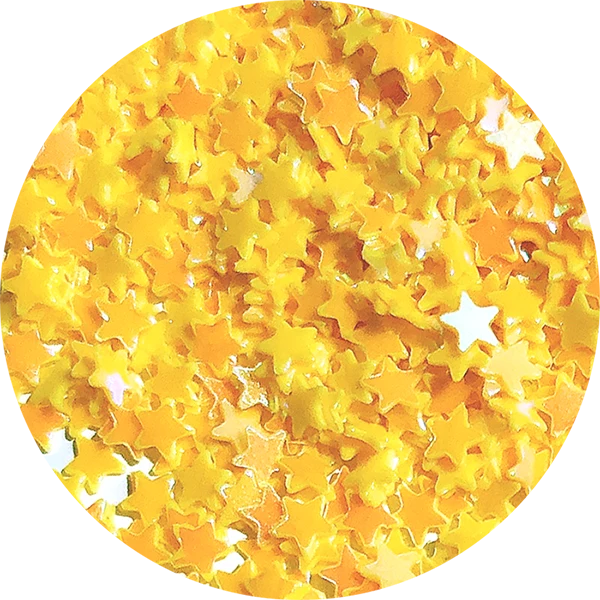 Yellow 5 pointed Star Glitter - Image 2