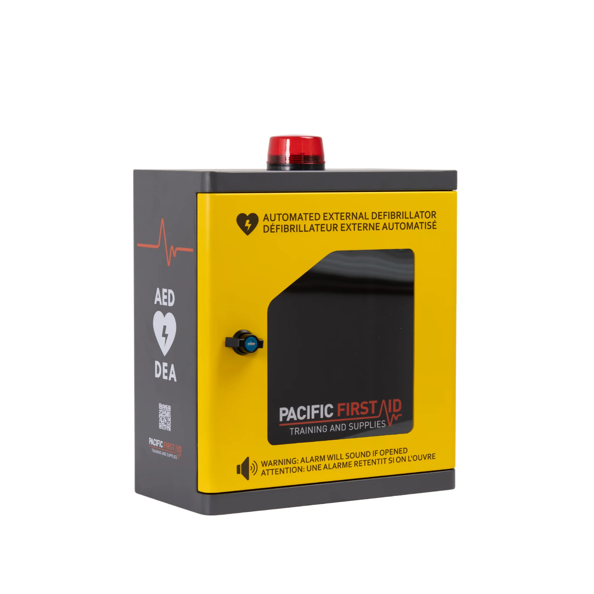 Yellow AED Metal Wall Cabinet with Alarm - Image 3