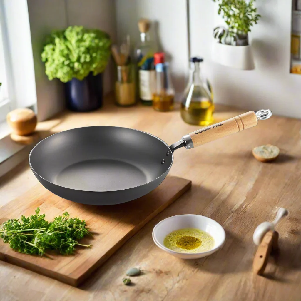 Yoshikawa Cook-Pal Ren Carbon Steel Frying Pan 24cm | Made in Japan - Image 3