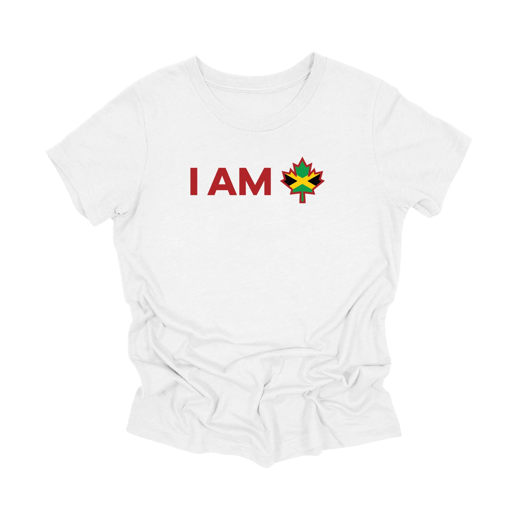 YOUTH - I Am Canada - Canadian Maple Leaf with Jamaica Flag Rasta, YOUTH T-Shirt, Canadian Gift T-Shirt, Jamaica Present, National Flag Tee Shirt - Inspired X - Image 2