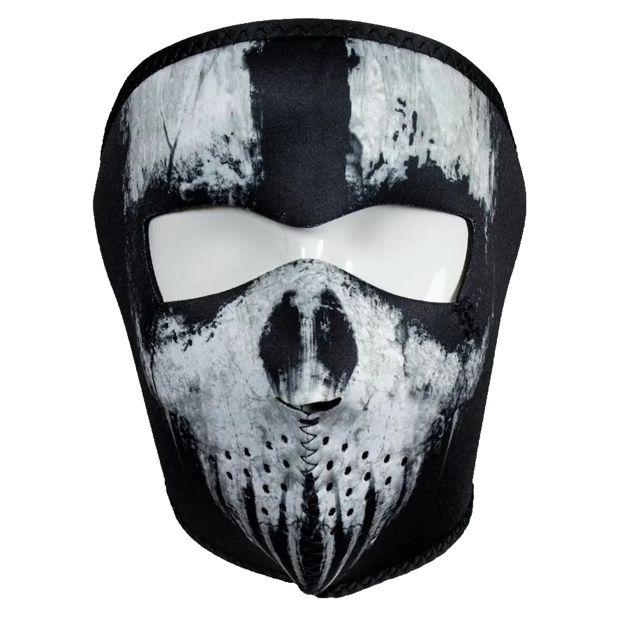 ZANheadgear Full Face Black Skull Neoprene Mask - Image 2
